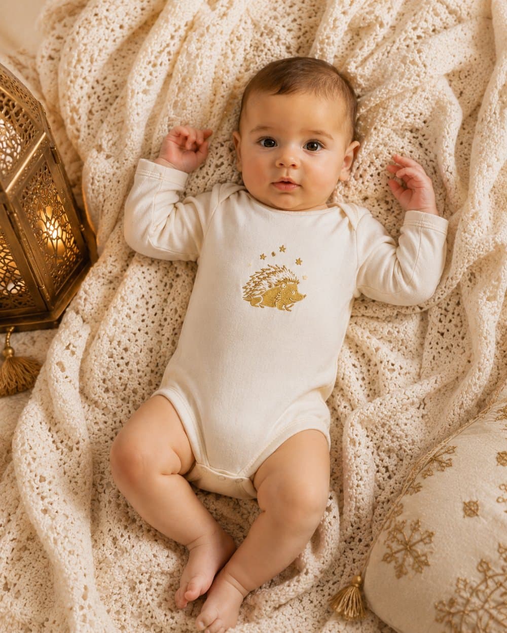 Body bébé brodé Hérisson