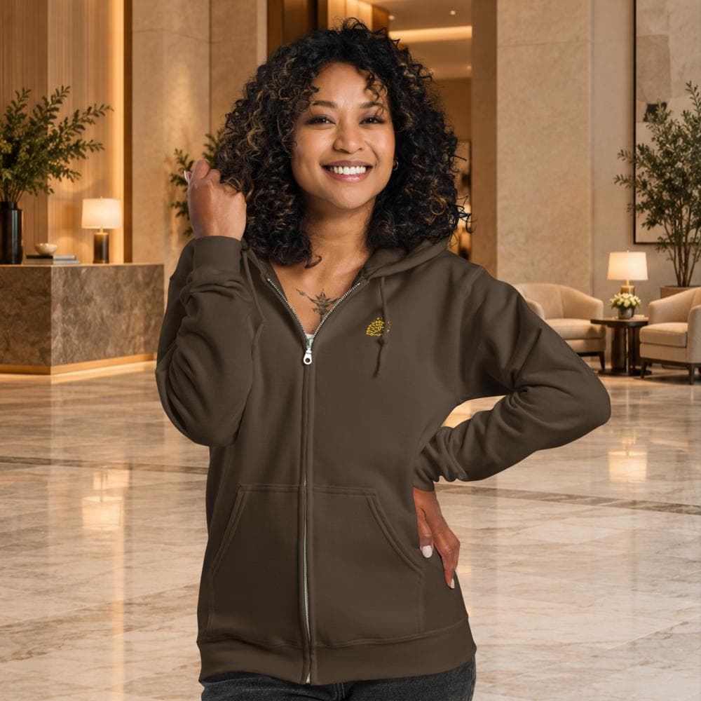 Sweat zippé unisexe Niglo brodé